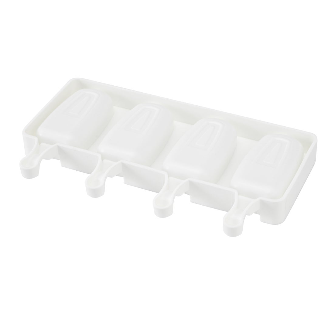 Mold, Popsicle, 4-Compartment, Round, White, Silicone,1 - 1 EACH