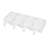 Mold, Popsicle, 4-Compartment, Round, White, Silicone,1 - 1 EACH