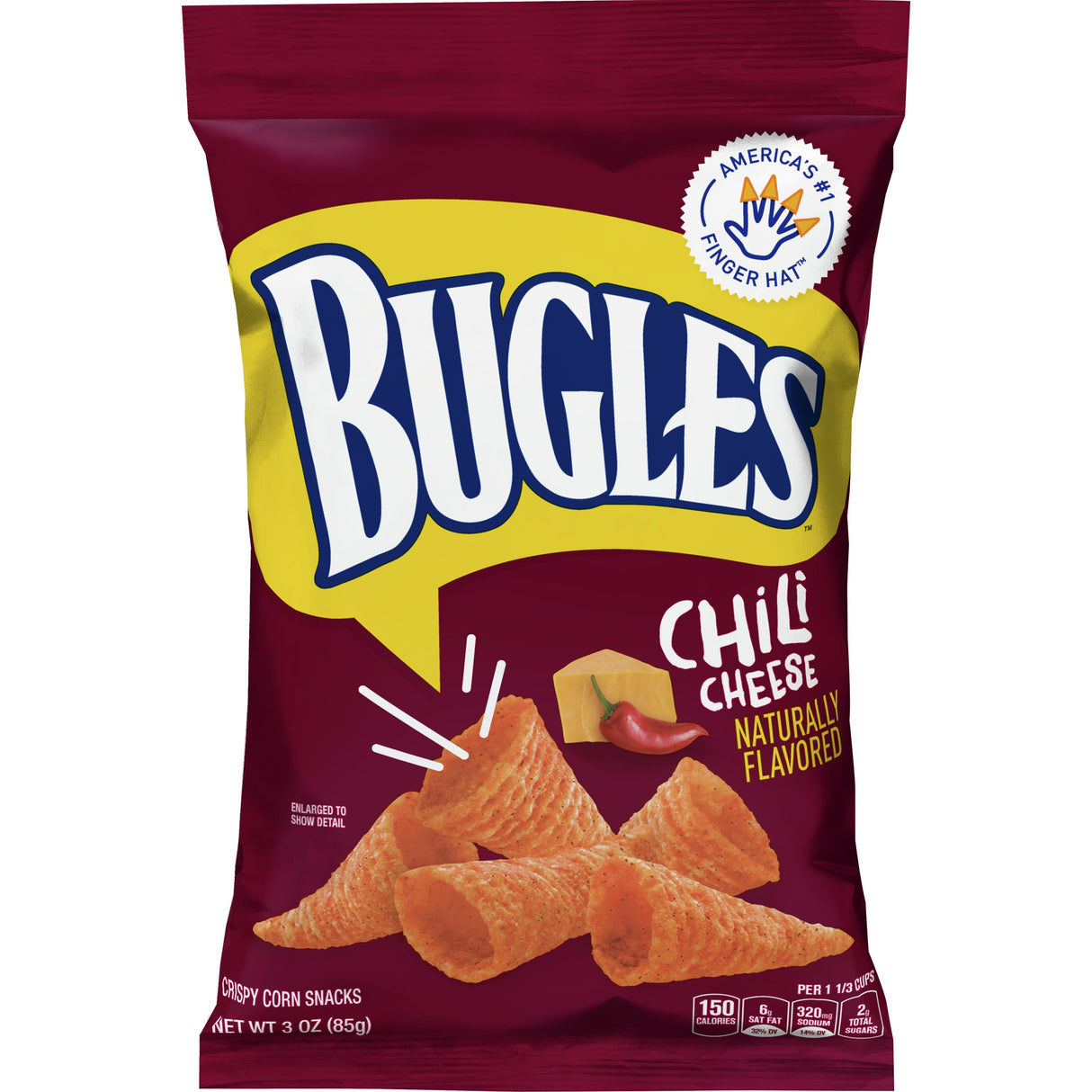Chips, Corn, Chili Cheese, Cone-Shaped,6 - 3 OUNCE