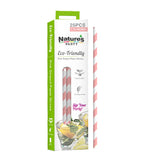 Straws, 8.30 Inch, Paper, Pink Striped,24 - 25 COUNT