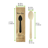 Spoons, 6.2 Inch, Wooden, Individually-Wrapped,10 - 50 COUNT