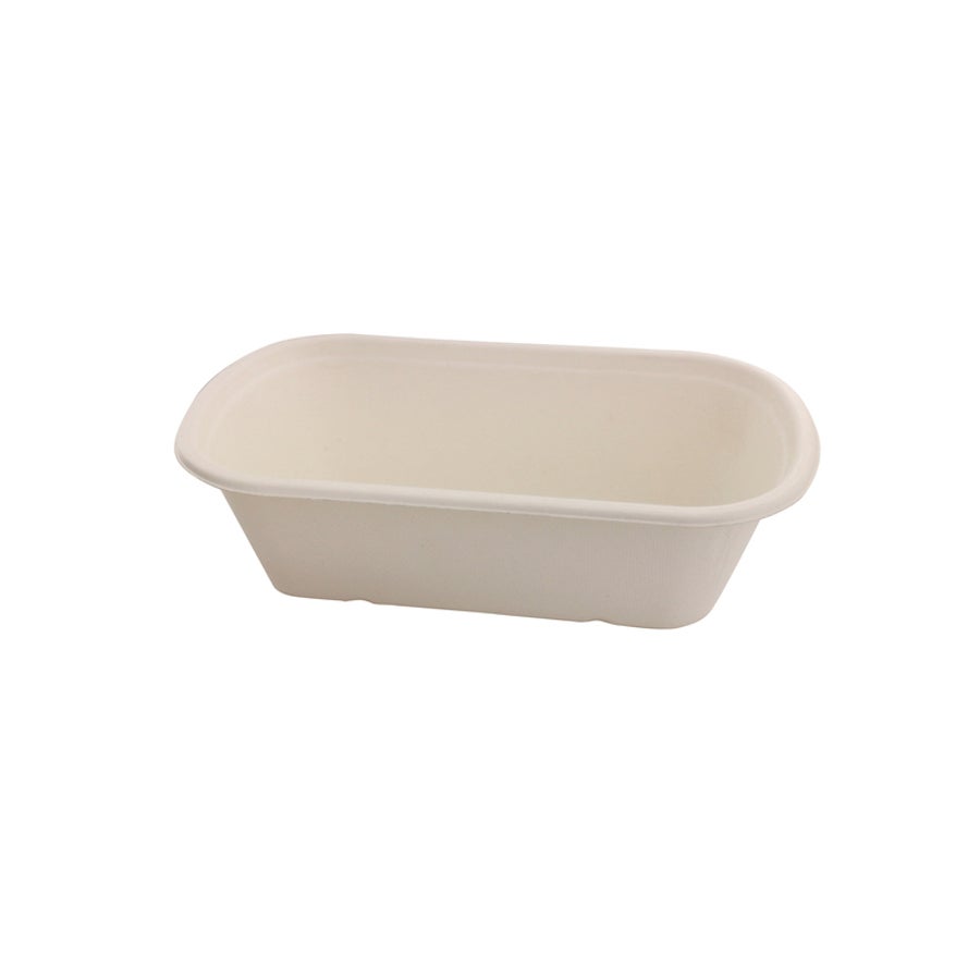 Containers, 25 Ounce, Pulp, Brown, Rectangular, 9 x 5.3 x 1.4 Inch,2 - 125 COUNT
