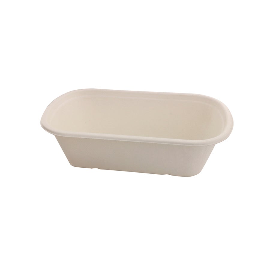 Containers, 34 Ounce, Pulp, Brown, Rectangular, 9 x 5.3 x 2.6 Inch,2 - 125 COUNT