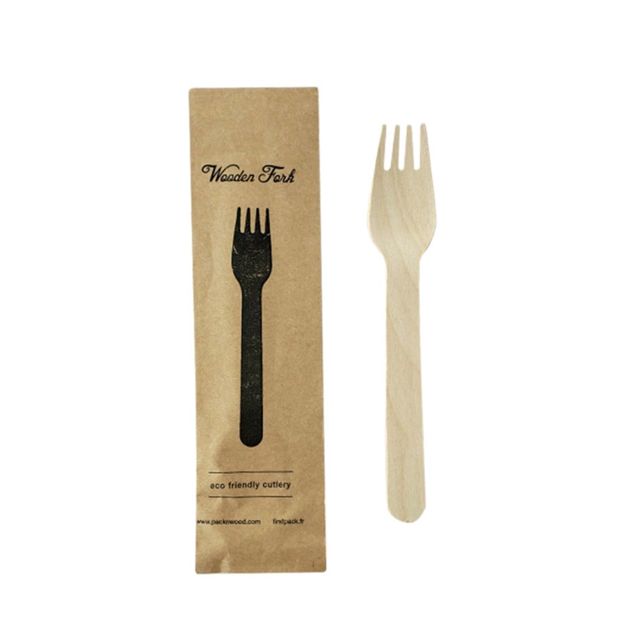 Forks, 6.2 Inch, Wooden, Individually-Wrapped,10 - 50 COUNT