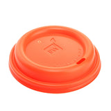 Lids, Sip-Thru, Plastic, Tangerine Orange, for 8/12/16/20 Ounce Cups,1 - 25 COUNT