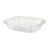 Boxes, 8 Ounce, Plastic, Clear, 4.75 x 6 x 1.25 Inch, Rectangular, Hinged, Tamper-Evident,1 - 100 COUNT