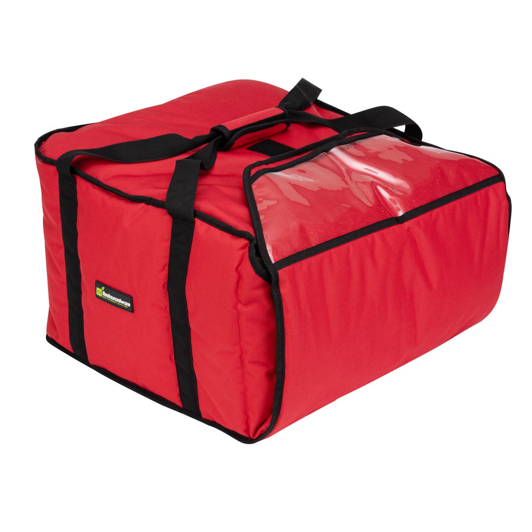Bag, Pizza Delivery, 19.50 x 19.50 x 12.50 Inch, Insulated, Red, Holds 5 18-Inch Pizza Boxes,1 - 1 EACH
