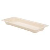 Trays, Sushi, 8.75 x 3.50 x 0.75 Inch, Paper, Natural, Rectangular, Sugarcane Bagasse,1 - 100 COUNT
