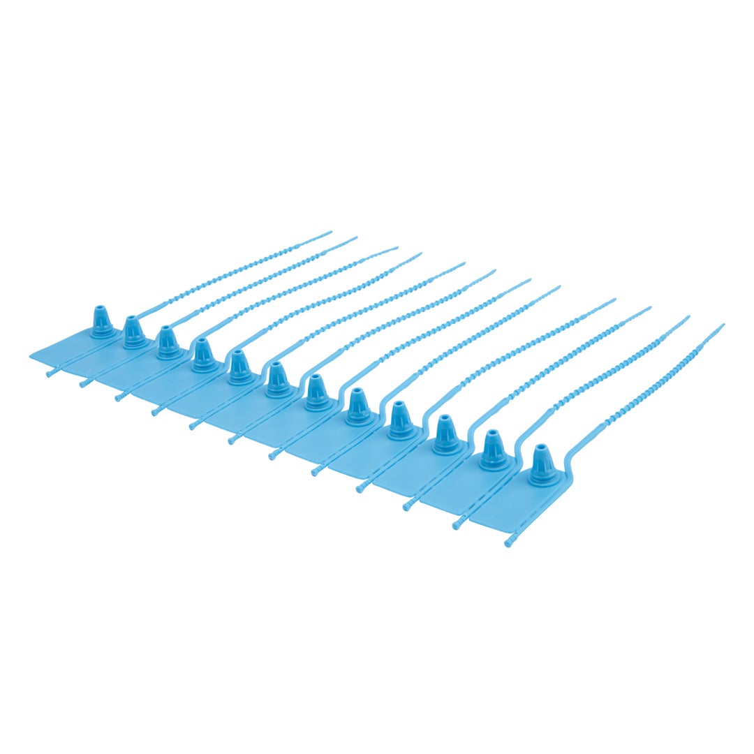 Zip Ties, Tamper-Evident, 7.75 Inch, Blue,1 - 100 COUNT