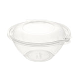 Bowls, 8 Ounce, Plastic, Clear, Round, 7 x 7 x 3 Inch, Hinged,1 - 100 COUNT