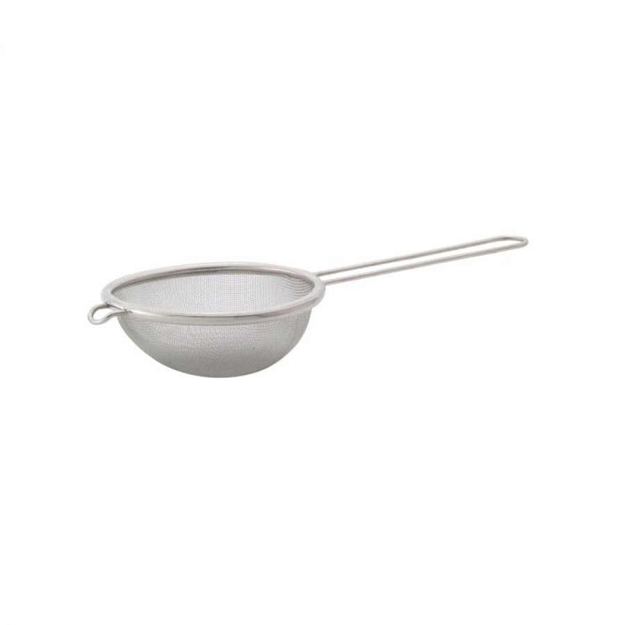 Strainers, 3.75 Inch, Stainless Steel Mesh, with Handle & Hook, 3.75 Linear Inch,6 - 1 EACH