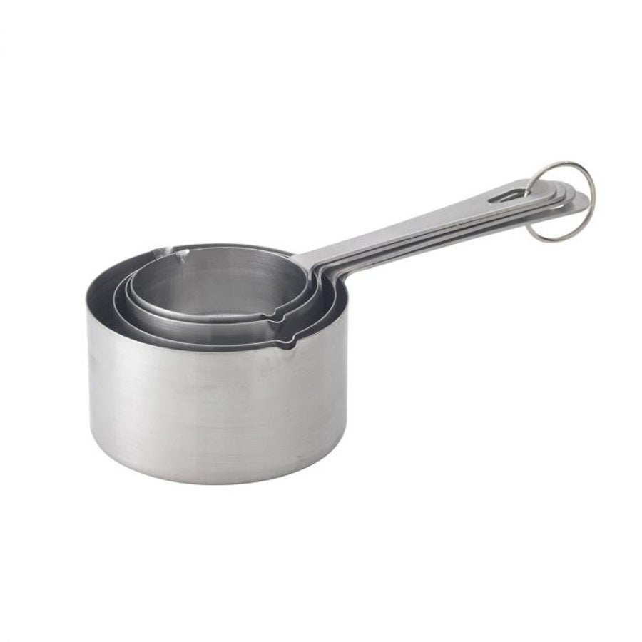Cup Sets, Measuring, 4-Piece, Stainless Steel,6 - 1 EACH