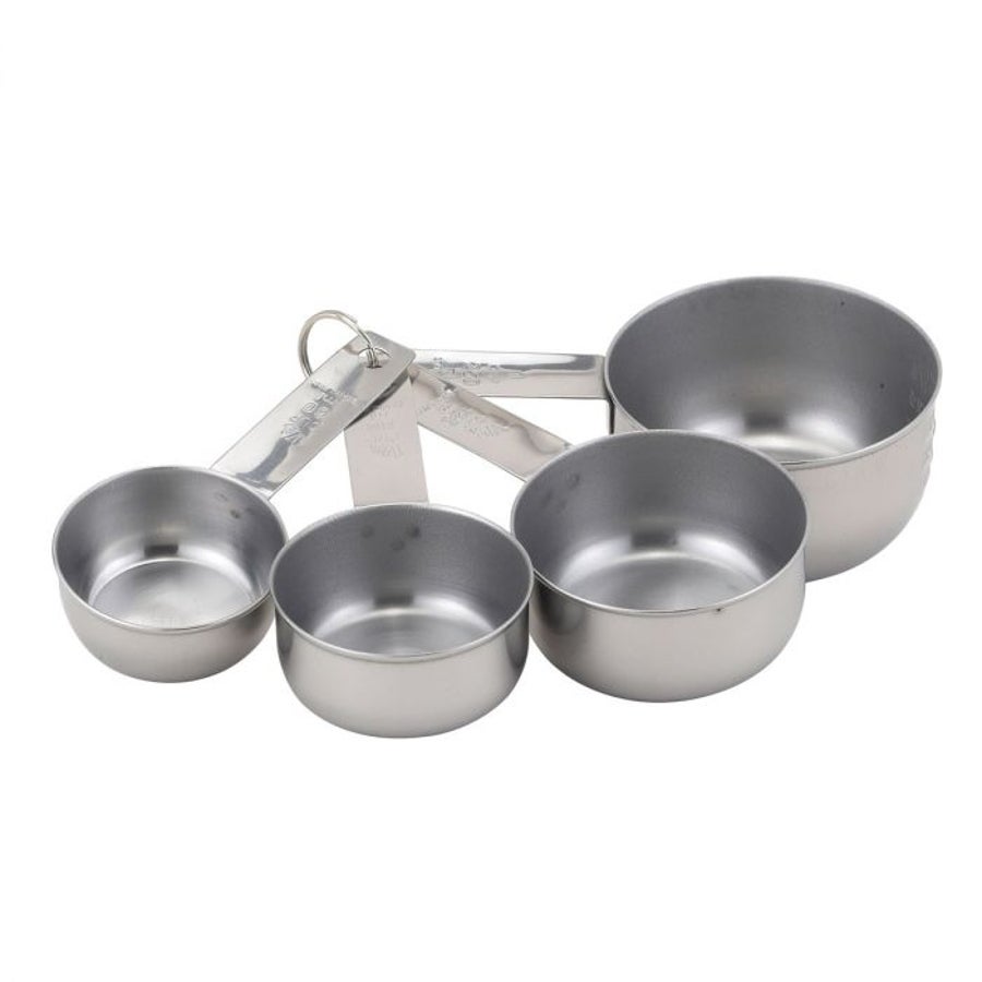 Cups, Measuring, 4-Piece, Stainless Steel,12 - 1 EACH