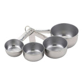 Cups, Measuring, 4-Piece, Stainless Steel,12 - 1 EACH