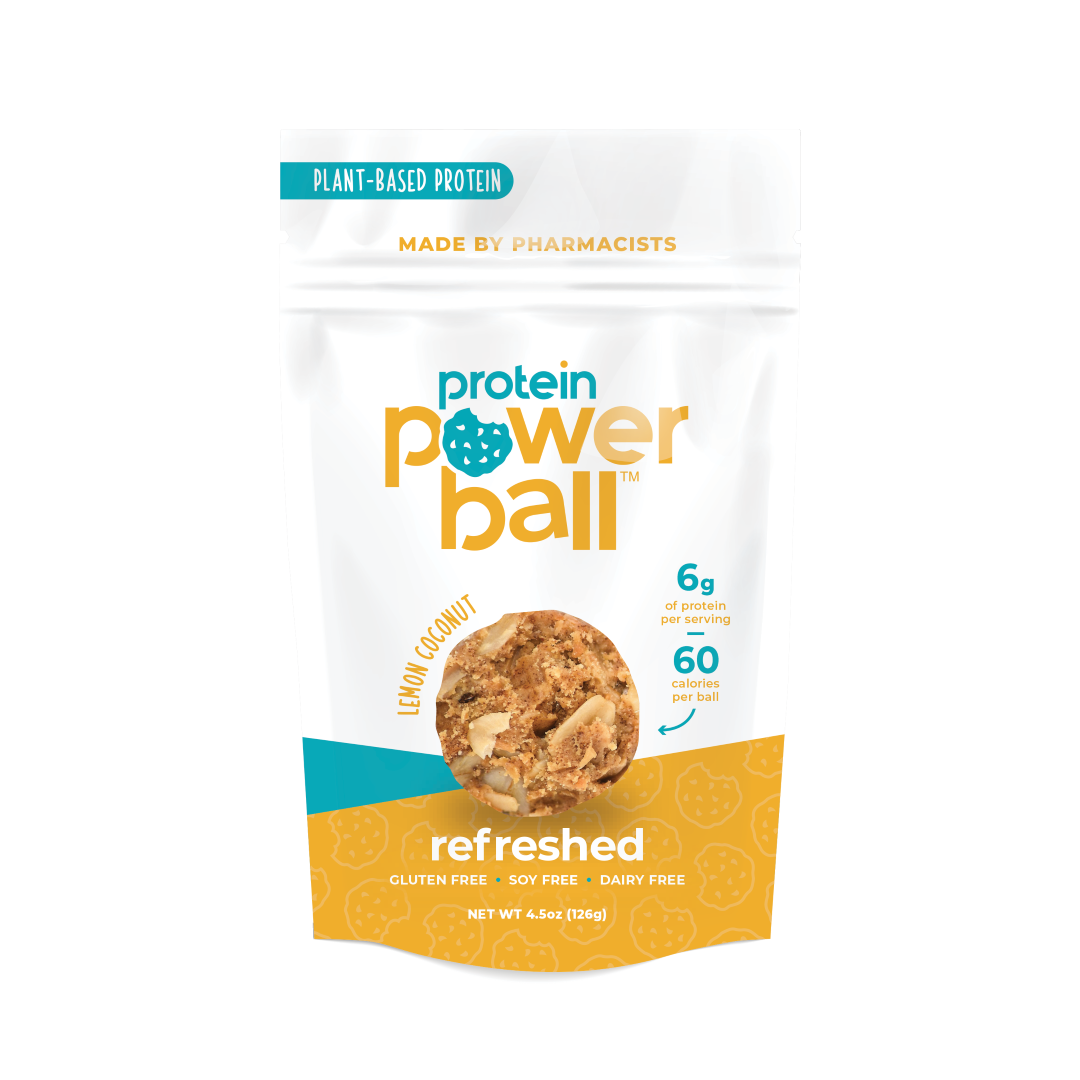 Snack Balls, Protein, Lemon Coconut,12 - 4.5 OUNCE
