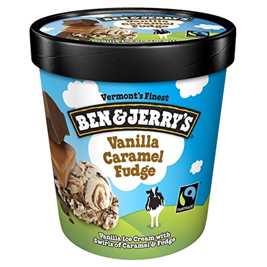 Ice Cream, Vanilla Caramel Fudge, Frozen,8 - 16 FLUID