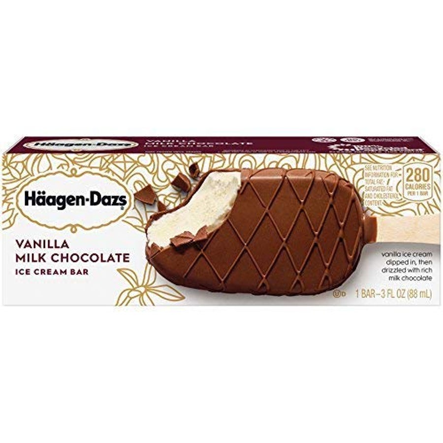 Ice Cream Bars, Vanilla, Milk Chocolate Covered, Frozen, 3 Fluid Ounce,1 - 12 COUNT