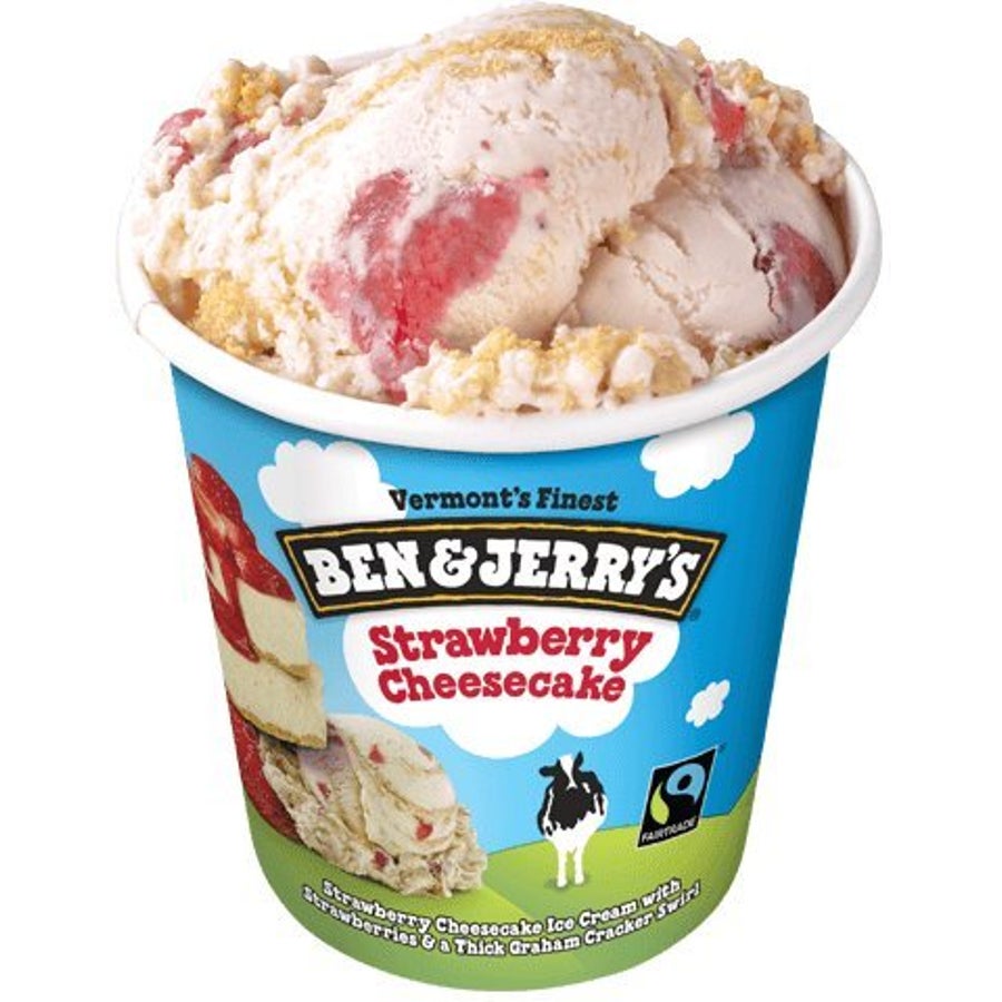 Ice Cream, Hard Serve, Strawberry Cheesecake, 1 Ounce,8 - 16 FLUID