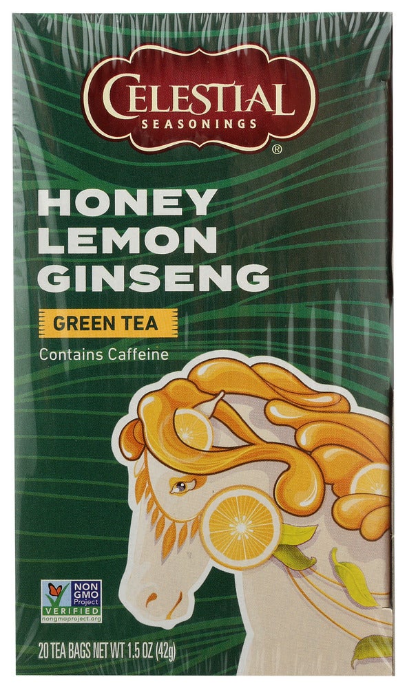 Tea, Green, Honey/Lemon/Ginseng, Individually Wrapped with String,6 - 20 COUNT