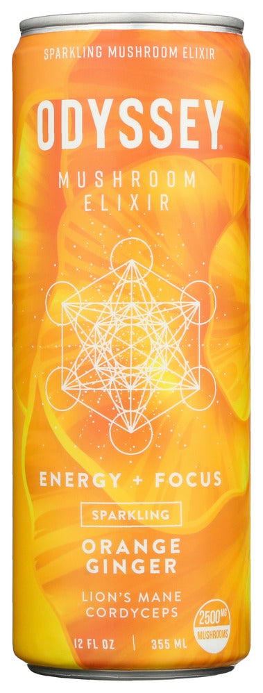 Energy Drinks, Orange Ginger, Sparkling, Single-Serve,12 - 12 FLUID