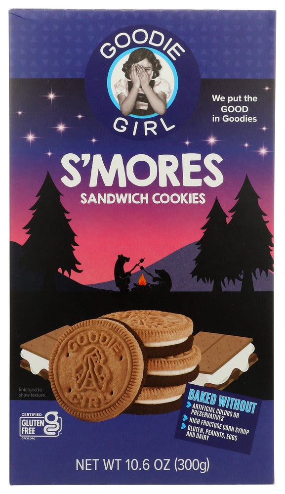 Cookies, Sandwich, S'mores Cream Filled, Shelf-Stable,6 - 10.6 OUNCE