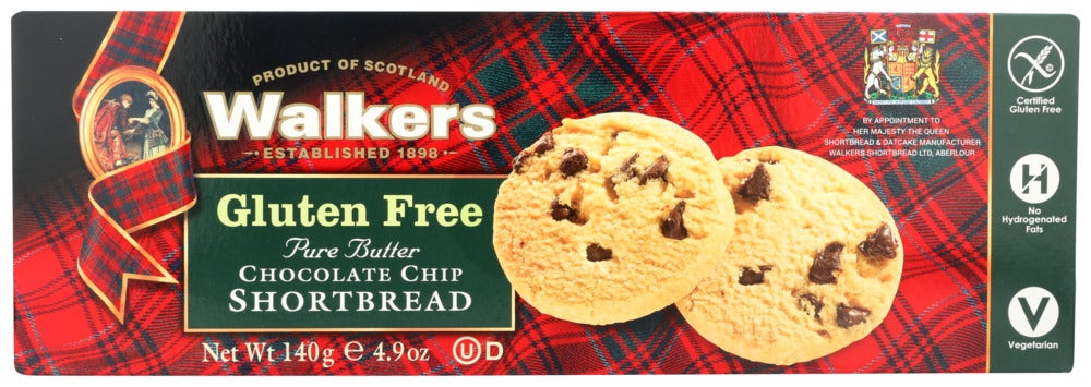Cookies, Shortbread, Chocolate Chip, Shelf-Stable,6 - 4.9 OUNCE