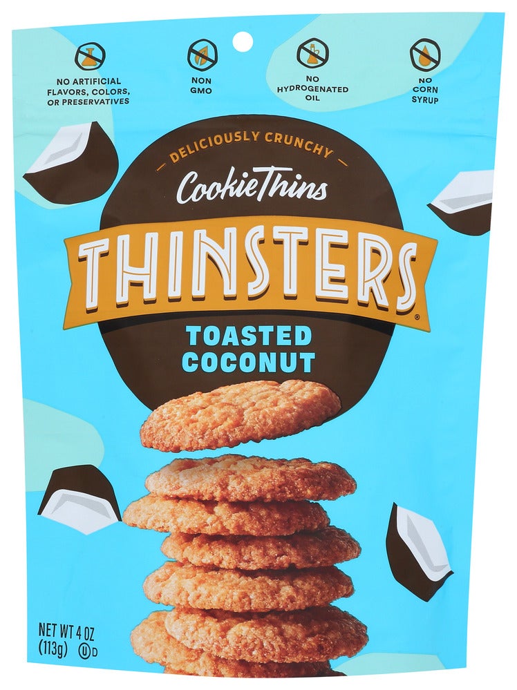 Cookie Thins, Toasted Coconut, Shelf-Stable,12 - 4 OUNCE