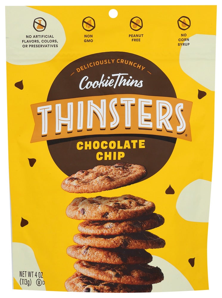 Cookie Thins, Chocolate Chip, Shelf-Stable,12 - 4 OUNCE