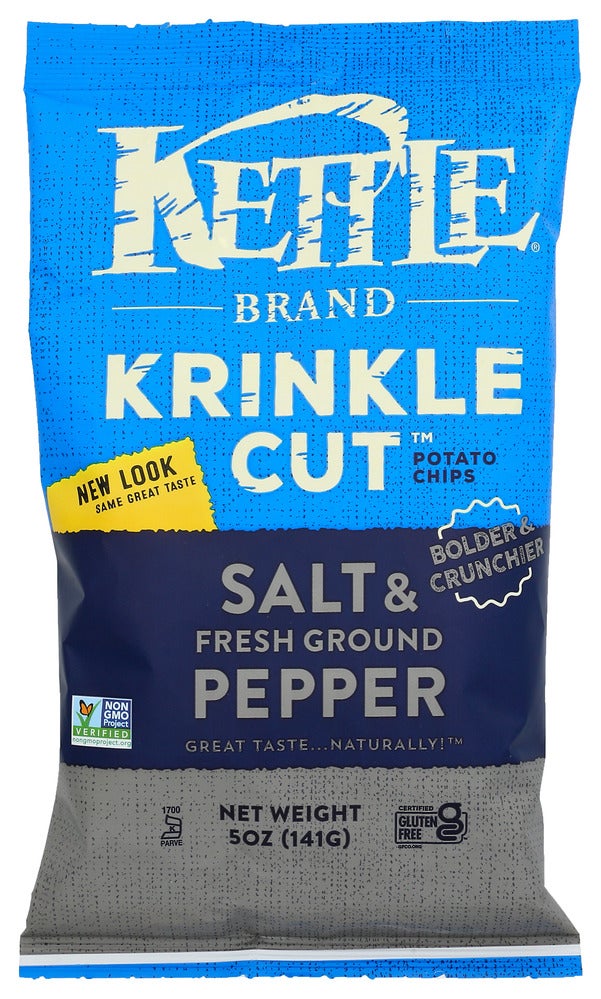 Chips, Potato, Crinkle Cut, Salt & Fresh Ground Pepper,15 - 5 OUNCE