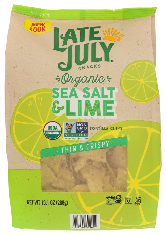 Chips, Tortilla, Thin & Crispy, Sea Salt & Lime,9 - 10.1 OUNCE