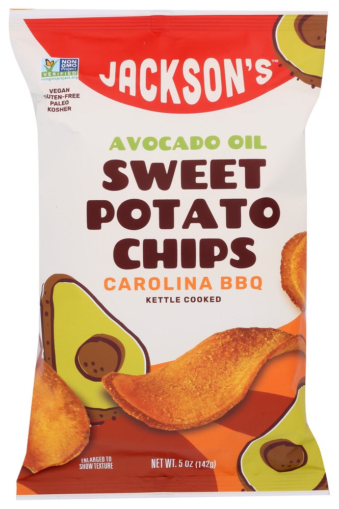 Chips, Sweet Potato, Kettle, Carolina Barbeque, Made with Avocado Oil,12 - 5 OUNCE