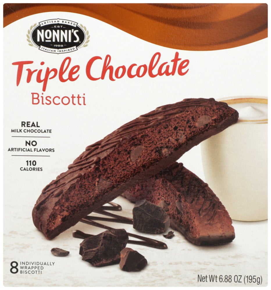 Biscotti, Triple Chocolate, Individually-Wrapped,6 - 6.88 OUNCE
