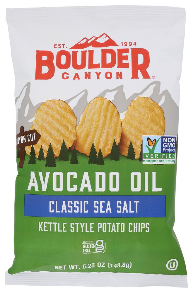 Chips, Potato, Canyon-Cut Kettle, Classic Sea Salt, Made with Avocado Oil,12 - 5.25 OUNCE
