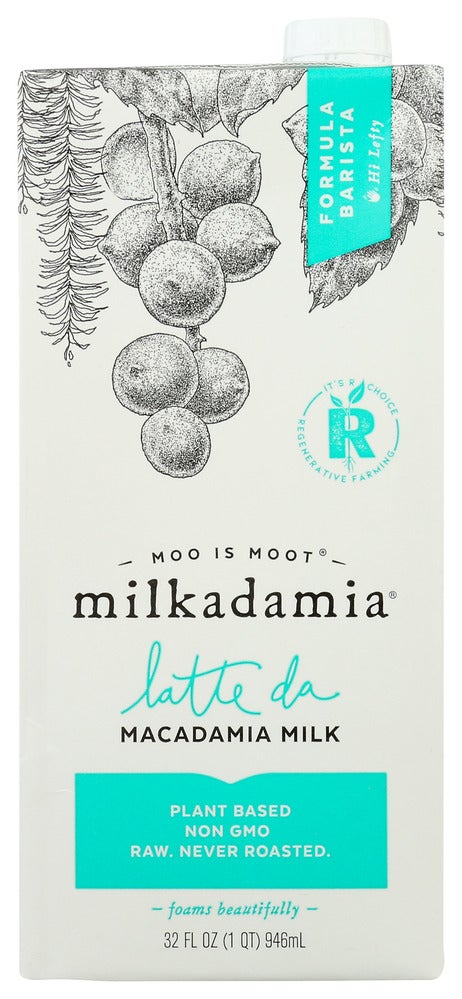 Milk, Macadamia, Latte Barista Blend, Shelf-Stable,6 - 32 FLUID