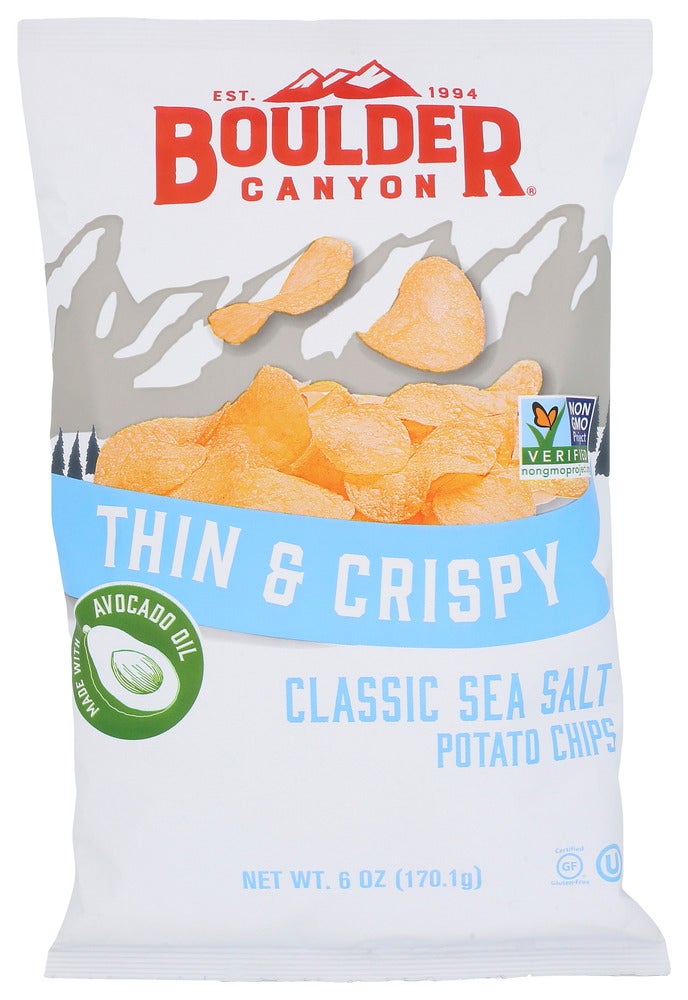Chips, Potato, Thin & Crispy, Classic Sea Salt, Made With Avocado Oil,12 - 6 OUNCE