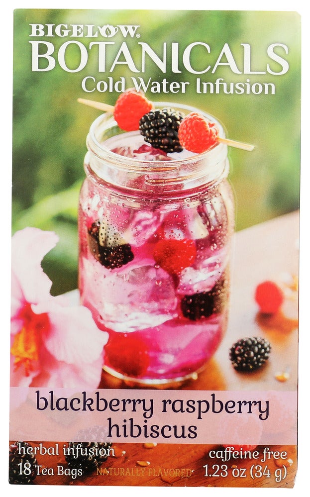 Cold Brew Tea, Herbal, Blackberry/Raspberry/Hibiscus, Individually Wrapped with String,6 - 18 COUNT