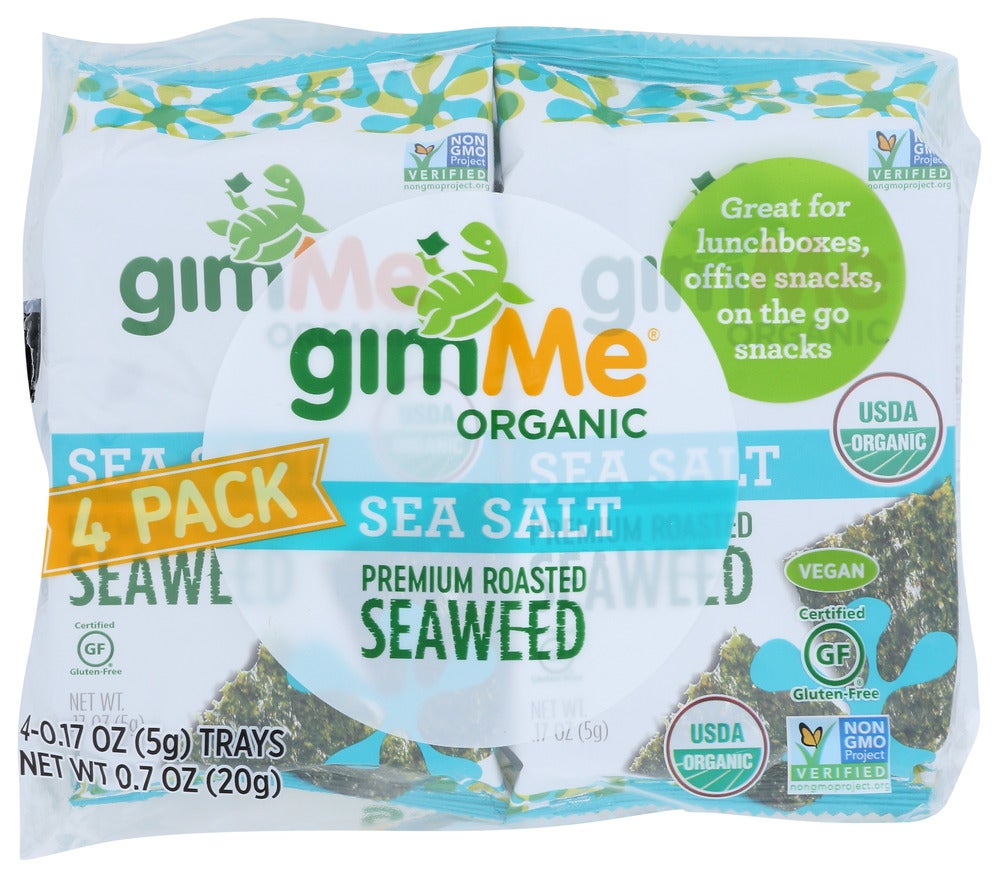 Snacks, Roasted Seaweed, Sea Salt, 3.17 Fluid Ounce,6 - 4 COUNT
