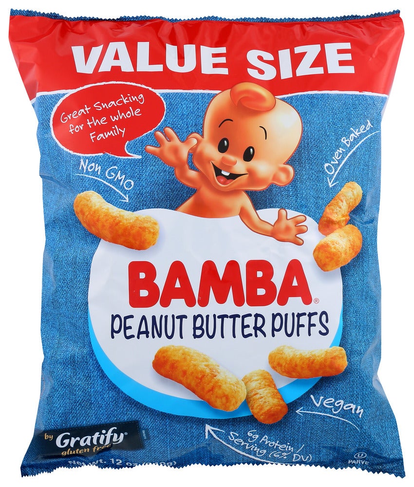 Snack Puffs, Peanut Butter,6 - 12 OUNCE