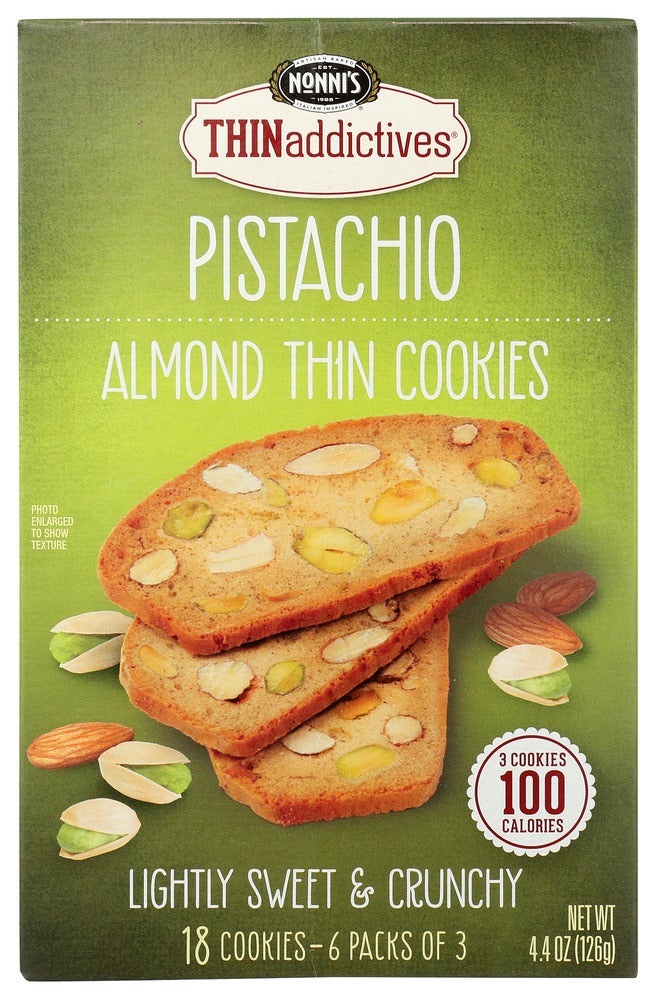Cookies Thins, Pistachio Almond, Shelf-Stable,6 - 4.4 OUNCE