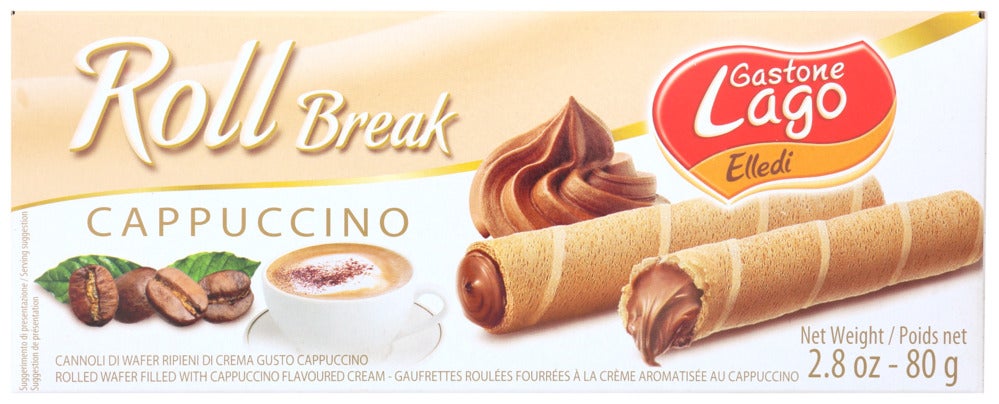 Cookies, Wafer, Cappuccino Cream Filled, Shelf-Stable,12 - 2.82 OUNCE