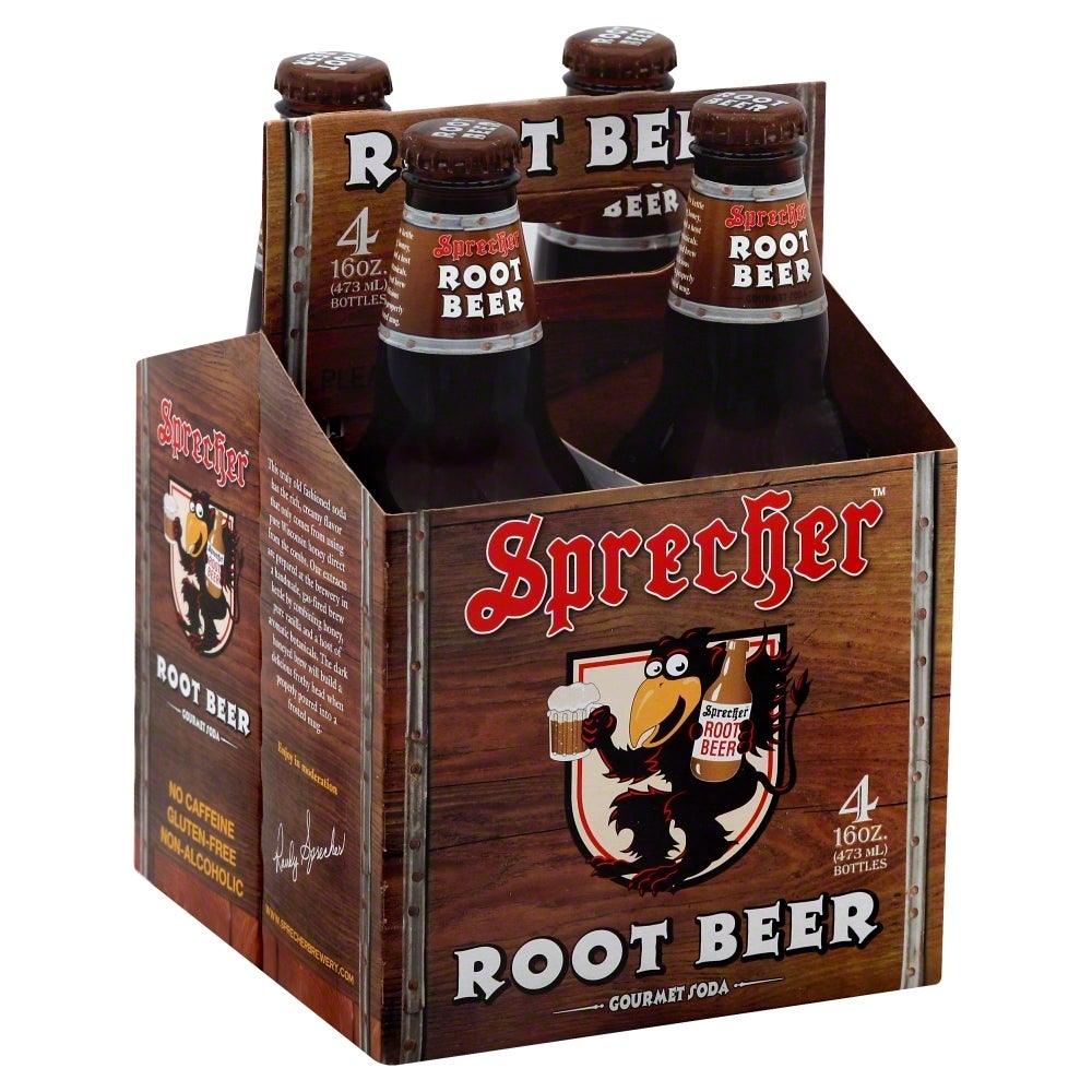 Soft Drink, Root Beer, Single-Serve, Glass, 16 Fluid Ounce,6 - 4 COUNT