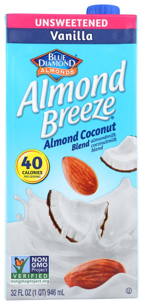 Milk, Almond & Coconut, Vanilla Unsweetened, Shelf-Stable,12 - 32 FLUID