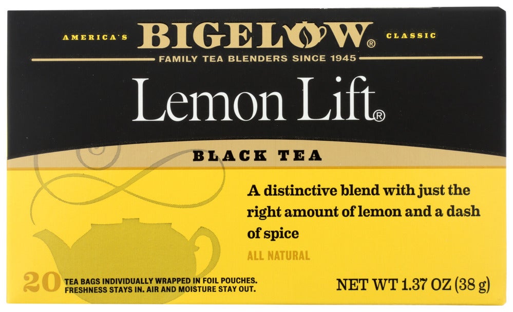 Tea, Black, Lemon, Individually Wrapped with String,6 - 20 COUNT