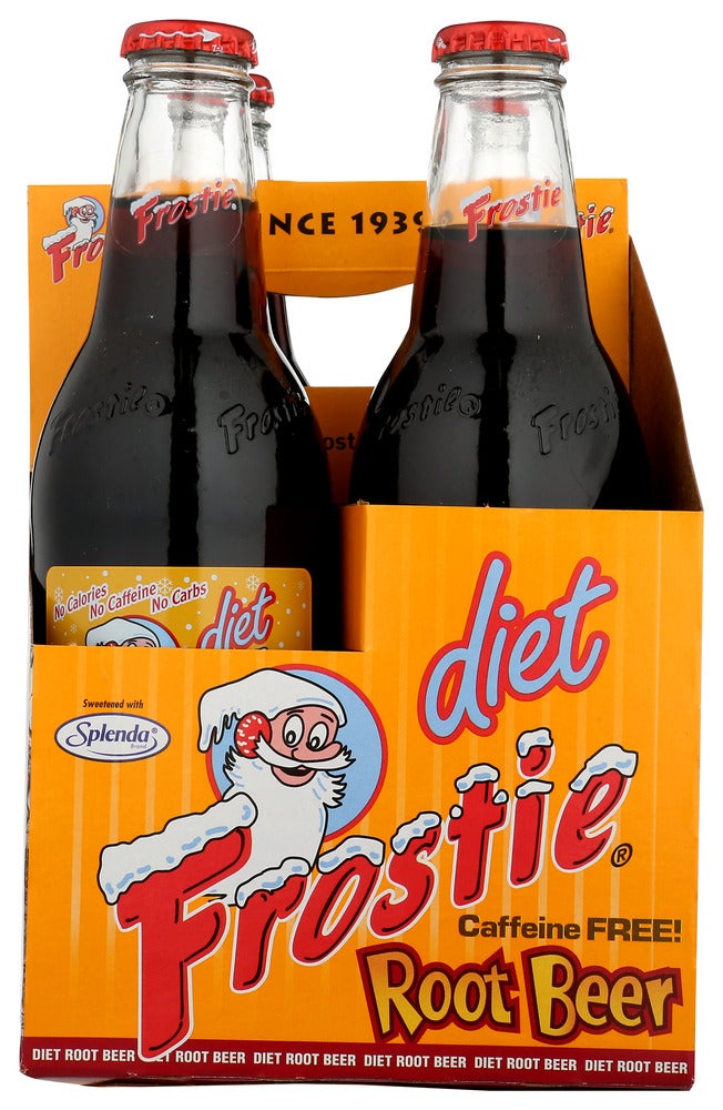 Soft Drink, Root Beer, Diet, Single-Serve, Glass, 12 Fluid Ounce,6 - 4 COUNT