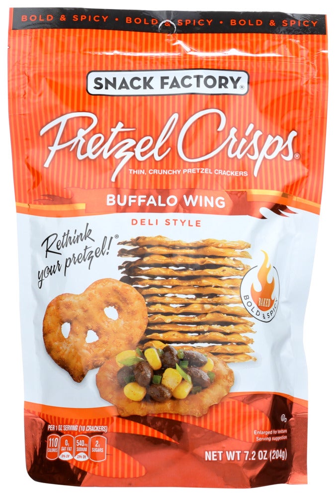 Pretzel Crisps, Buffalo Wing,12 - 7.2 OUNCE