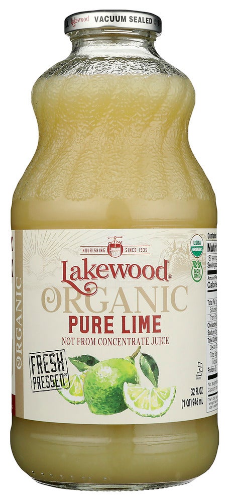 Juice, Lime, Not From Concentrate, Shelf-Stable, Glass,6 - 32 FLUID