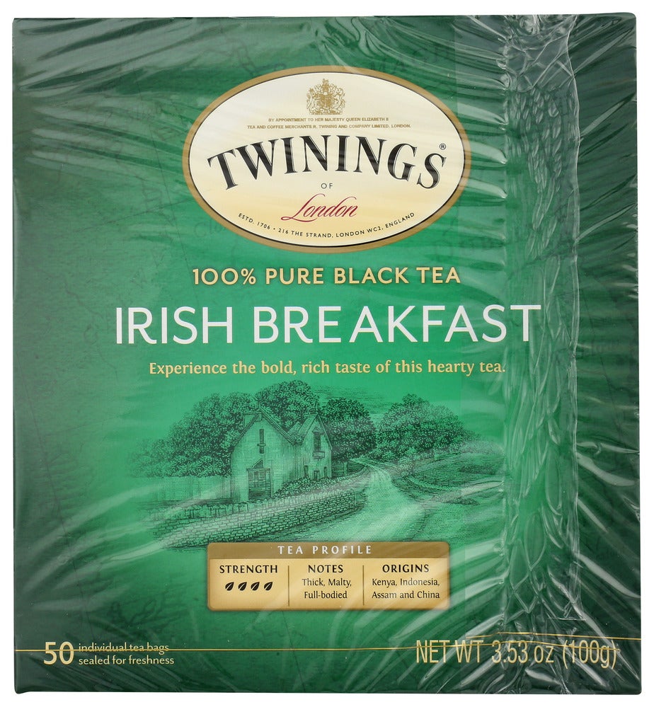 Tea, Black, Irish Breakfast, Individually Wrapped with String,6 - 50 COUNT