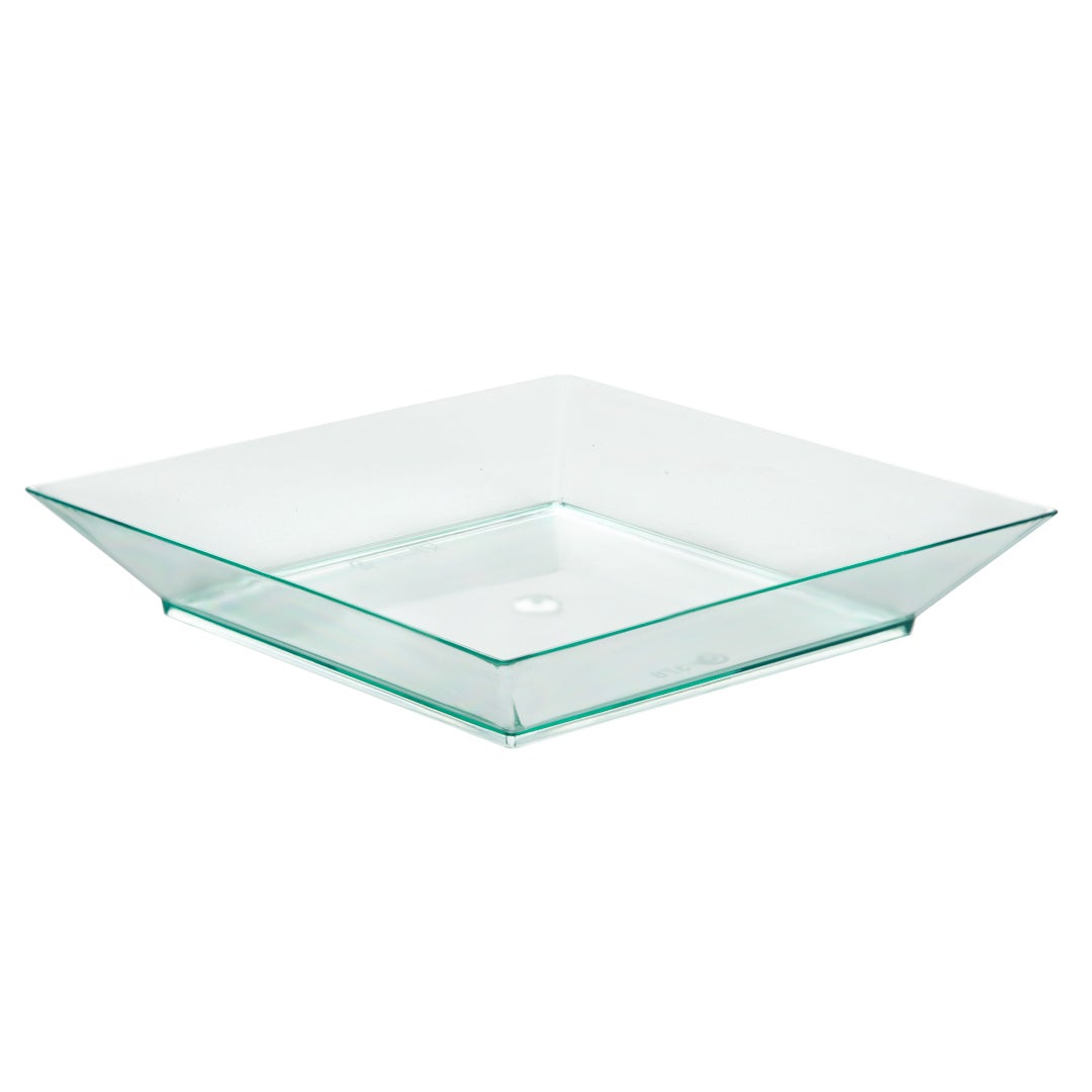 Plates, 4 x 4 x 0.5 Inch, Plastic, Seagreen, Square,1 - 20 COUNT