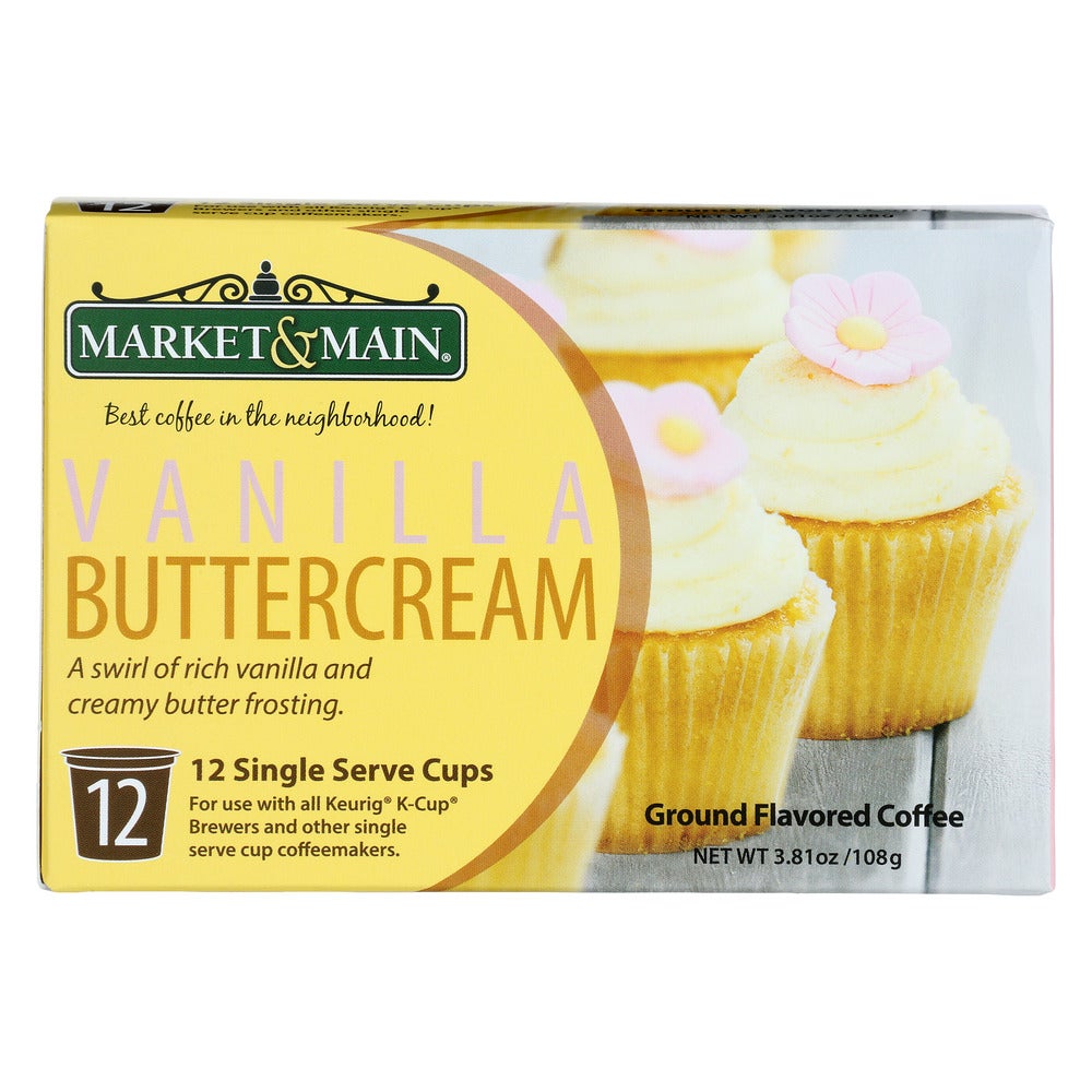 Coffee, Single-Serve, Vanilla Buttercream, Cups,6 - 12 COUNT