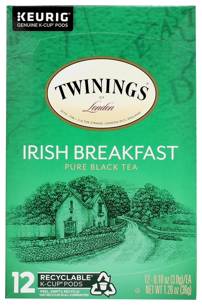 Tea, Black, Irish Breakfast, Single-Serve, Cup, Compatible with Keurig Brewer,6 - 12 COUNT
